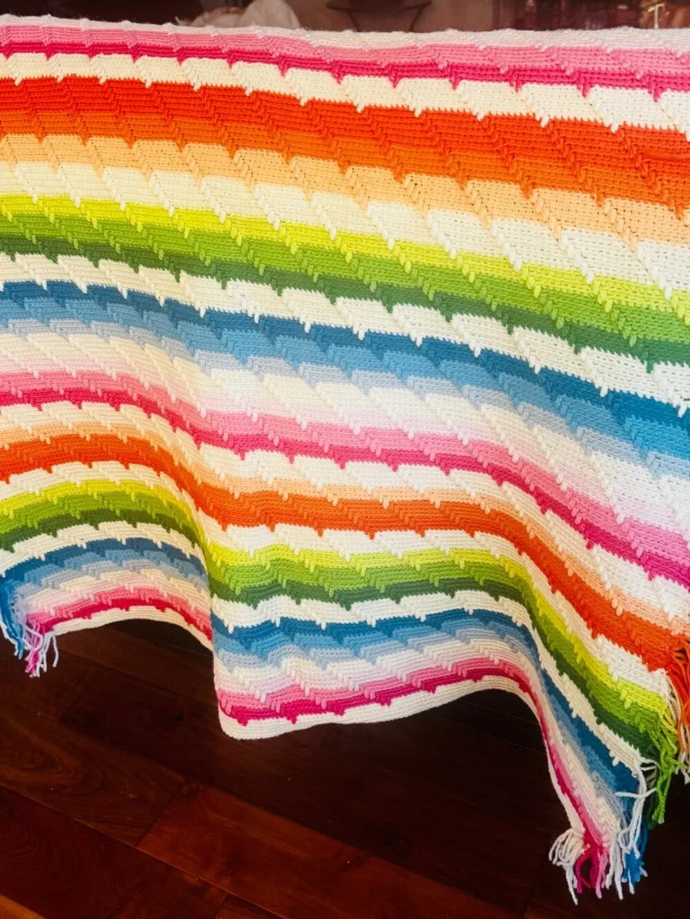 Handmade Crochet Afghan Blanket 45x60